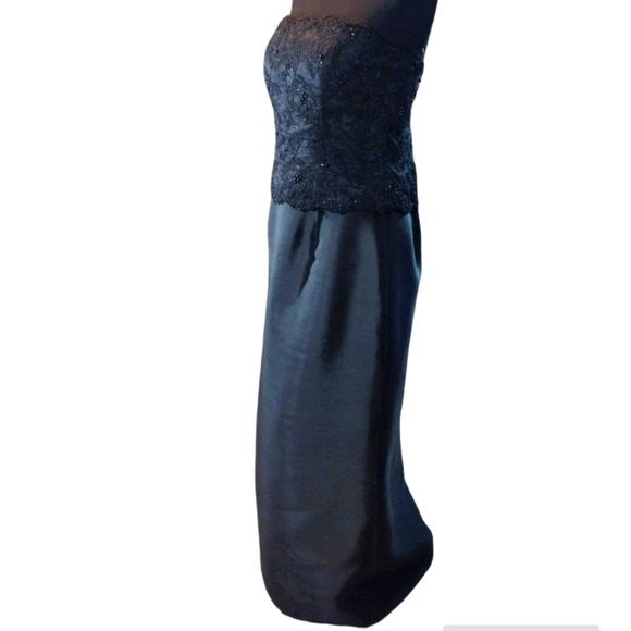 Montage 2 Piece Beaded Lace & Sateen Evening Gown - Picture 2 of 10